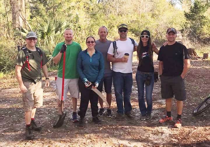 Thomas Kingsley volunteering at the Graham Swamp Conservation Area